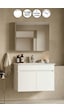 Lotus 75 Cm Beyaz Mdf Seramik Lavabolu Asma Banyo Dolabı Takımı