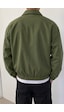 Tarz Cool Erkek Oversize Bomber Ceket Fermuarlı Basic Günlük Şık Mont Haki
