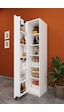 Asra Trend Çok Amaçlı Kiler Dolabı MK-19 %100 MDF Erzak Organizer Dolabı Beyaz