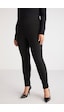 ETHIQUET ABRIELLEBB Kadın Çizgi Desenli Slim Fit Dar Paça Fermuarlı Örme Siyah - Beyaz Büyük Beden Pantolon