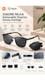 Mijia Katlanabilir Polarize Güneş Gözlüğü Uv400 8 Katmanlı Oar Kaplama Tac Lens Tr90 Amber Kahverengi Unisex Mjta01lm Siyah
