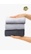 Softure 3 Lü El Yüz Havlusu Günlük Kullanım 50x90 Cm Yumuşak, Dayanıklı Bej Tonlar Gri Tonlar