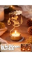 Dekoratif Isı İle Dönen Mumluk Gold Metal Ev Dekoru Atlı Karınca Hediyelik Şık Tasarım Çok Renkli
