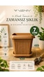 Dekoratif Antik Kare Alt Tabaklı Saksı 7 Litre 1 Adet