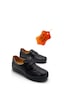 Magıc Shoes Kadın Lastik Bağçıklı Tamamen Hakiki Deri Comfort Tam Ortopedik Anne Ayakkabısı Siyah-lastik