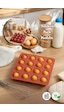 Porsima 30042 Silikon 16lı Muffin Kalıbı Çiçek Kek Kalıbı Kalıbı Kiremit 25 25cm