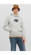 Jack & Jones Jack&jones Kapüşonlu Standart Kalıp Açık Gri Melanj Erkek Sweatshirt 12242197 001