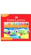 Faber-Castell Silinebilir Mum Boya 15 Renk,Ergonomik Üçgen Gövde,Canlı ve Örtücü Renkler
