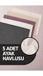 5 Adet %100 Pamuk En Iyi Emici Ayak Havlusu : Konforlu Banyo Paspası 50x70cm Terra Çok Renkli