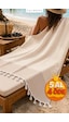 Calmera Çizgili Peştemal Pamuk - Doğal Saçaklı Plaj, Deniz, Havuz, Spa, Sauna, Spor, Seyahat Havlu - Bej Calmera Çizgili Peştemal Pamuk - Doğal Saçaklı Plaj, Deniz, Havuz, Spa, Sauna, Spor, Seyahat Havlu - Bej