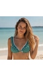 Bonbon Kadın Plaj Giyim Yeşil Renk Puantiyeli Bikini Üst Bb2624