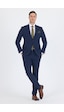 İmza Lacivert Mono Yaka Yarım Astar 6 Drop Slim Fit Beli Lastikli Takım Elbise 1001250121 Lacivert