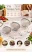 Porsima 4528 Paslanmaz Çelik 3'lü Tel Süzgeç Seti Un Eleği, Çay, Un & Unlu Mamul Süzgeci 14-16-18 Cm Porsima 4528 Paslanmaz Çelik 3'lü Tel Süzgeç Seti Un Eleği, Çay, Un & Unlu Mamul Süzgeci 14-16-18 Cm