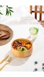 Porsima 2074 Orta Boy Doğal Bambu Salata Kasesi 18cm Bambu