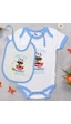 Bk Kids Babasının Balıkçı Arkadaşı Tasarımlı Mavi Bebek Body Zıbı Çok Renkli