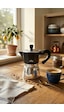 Any Morning Hes-6 Espresso Kahve Makinesi Alüminyum Moka Pot 240 Ml Siyah
