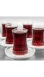 Paşabahçe Elysia Çay Bardağı Riva Çay Tabak Seti 12 Parça Beyaz Paşabahçe Elysia Çay Bardağı Riva Çay Tabak Seti 12 Parça Beyaz
