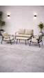 Mb Garden Furnıture Dream Balkon, Bahçe Takımı, Cafe, Metal Kanepe, Koltuk Takımı, Bahçe Mobilyası, 2+1+1 Sehpalı Bej