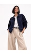 Kadın Oversize Basic Gabardin Mevsimlik Polo Yaka Ceket-385 Lacivert