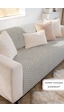 Soft Kürklü Koltuk Örtüsü 170x215 Cm Yumuşak Peluş Kaymaz Taban Kanepe Örtüsü Gri