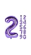 2 İki Rakam Mor Folyo Balon 32"-34" Inc 80 cm 2 İki Rakam Mor Folyo Balon 32"-34" Inc 80 cm