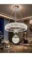 Kumandalı 3 Renk Işıklı Modern Sarkıt Led Avize Krom Kasa Salon,oda ,mutfak ,hol
