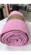 Çeyiz Diyarı Çift Kişilik Yazlık Pamuklu Tek Pike Pembe Pembe