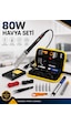Hvy80 80watt Havya Seti 15 Parça Lehim Ahşap Yakma Kalemi Ayarlanabilir Sıcak Havya Makinesi Başlıkları İle Lehim Makinası