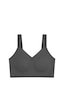 Cottonill Seamless Bra - Elvora Siyah Lazer Kesim Rib Dokulu Tül Detaylı Balensiz Kadın Sütyen