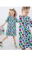 Denokids Leopar Kız Çocuk Oversize Elbise Renkli Çok Renkli