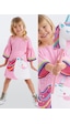 Denokids Unicorn Star Kız Elbise - Pembe