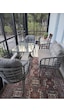 Kartepe Galvaniz Boru 2 1 1 Sehpa 60 90 Rattan Bahçe Balkon Takımı,gri Rattan/gri Kumaş Gri Rattan / Gri Kumaş