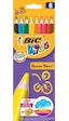 Bic Kids Supersoft Jumbo Kuru Boya Kalemi 8 Renk + Jumbo Kalemtraş