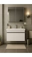 Arista 80 Cm Beyaz Mdf, Seramik Lavabolu, Banyo Dolabı Takımı Beyaz