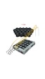 A Kalite Mefsa Bijon Kapağı Düz 17 Mm Siyah 20 Li Set
