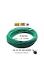 15 Metre 64 Tel Rg6/u4 Gold Uçlu Anten Kablosu 3d 4k Fullhd 1080 Tak Kullan - Yeşil