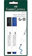 Faber-Castell W153 Beyaz Tahta Kalemi 2'li Set, Siyah ve Mavi Renk,Kolay Silinir, Ergonomik Tasarım