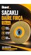 İkon Tools Saçaklı Daire Fırça 125 Mm Tel Fırça Pas Kir Boya Temizleme Metal Yüzey Fırçası