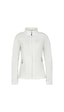 2As Cara Kadın Tam Fermuarlı İnce Polar Sweatshirt Beyaz Beyaz