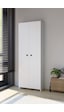 Alpaevmobilya 150 Cm 2 Kapaklı 5 Raflı Geniş Çok Amaçlı Yatak Odası Kıyafet Dolabı Düzenleyici Ve Organizer Beyaz