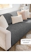 Soft Kürklü Koltuk Örtüsü 170x215 Cm Yumuşak Peluş Kaymaz Taban Kanepe Örtüsü Antrasit