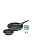 Tefal Titanyum 1X Easy Cook&Clean Difüzyon Tabanlı İkili Tava Seti 20 - 28 CM