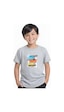 Fyk Kids Erkek Çocuk Yuvarlak Yaka Just Have Erkek Baskılı T-shirt Gri