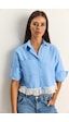 Shade Kadın Dantel Detaylı Poplin Crop Gömlek Dg261024 60286098 - Mavi Shade Kadın Dantel Detaylı Poplin Crop Gömlek Dg261024 60286098 - Mavi