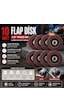 10 Adet Profesyonel Flap Disk Seti, 115mm Zımpara Taşı, Kaynak Temizleme Ve Metal Yüzey İşleme Diski