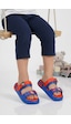 Walkway Saks Hafif Esnek Eva Taban Unisex Çocuk Terlik 4505 F-p Saks Mavi