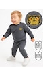 Denokids Kedi Erkek Bebek Eşofman Takım - Koyu Gri