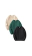 Uyguntarz 3'lu Paket Oversize Sweatshirt Bej