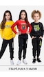 Fyk Kids 3'lü Kız Çocuk Baskılı Bel Detayı Lastikli Alt-üst Pijama Takımı Çok Renkli