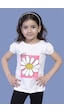 Toontoy Kids Toontoy Kız Çocuk Papatya Baskılı Taş İşlemeli Tişört Ekru